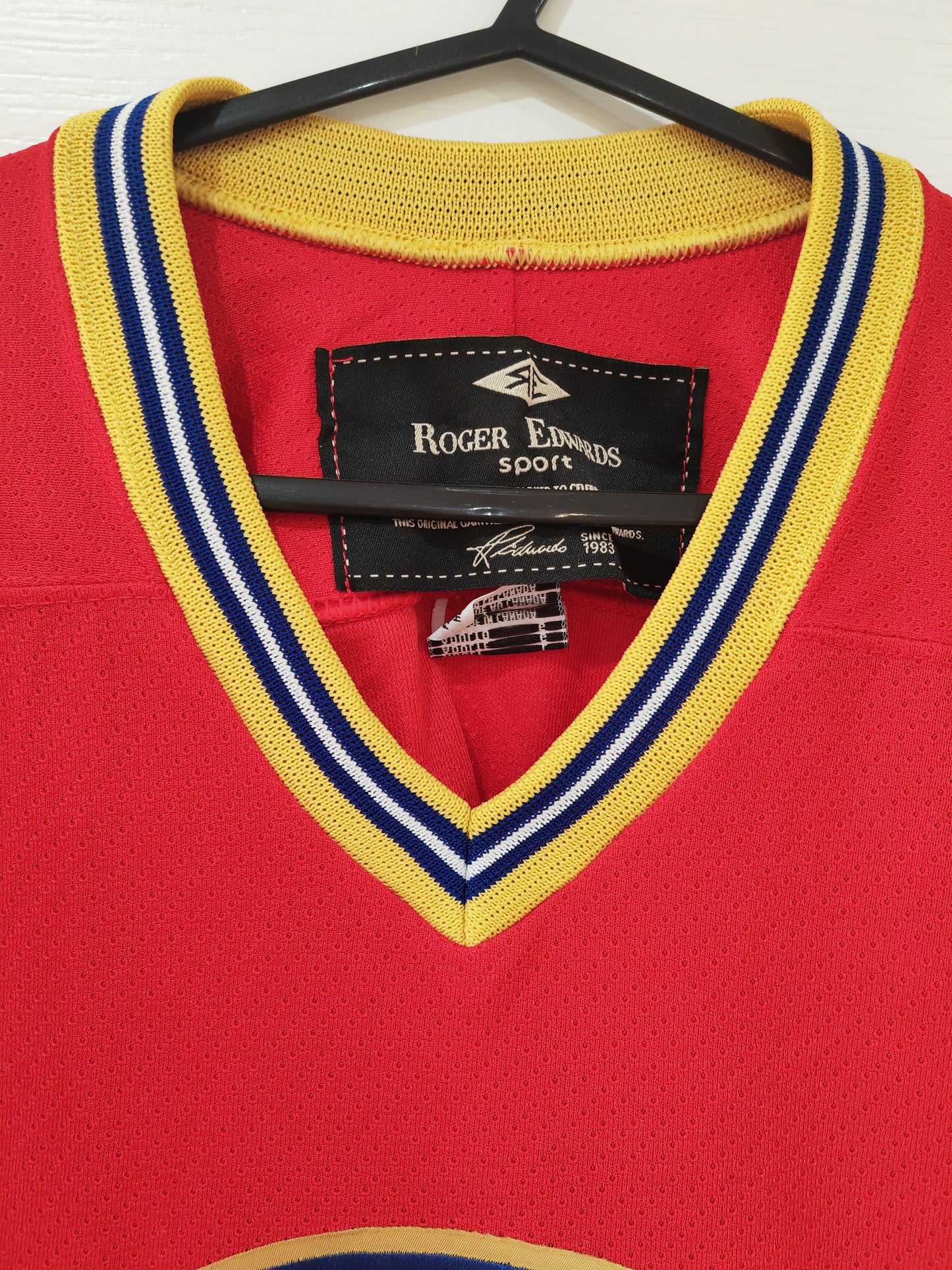 Roger Edwards Sport Hockey Night In Canada Hockey Jersey, Red, Size Large