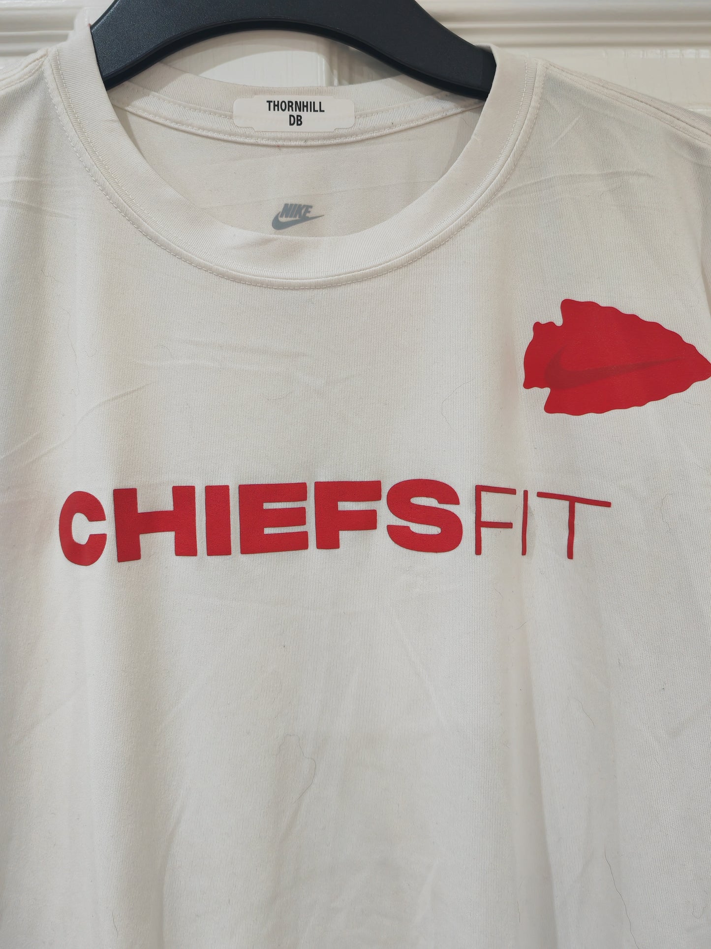 Nike Kansas City Chiefs NFL Player Issue/Worn Long Sleeve Training Shirt, Size Large