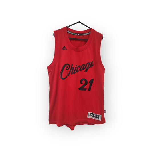 Adidas Chicago Bulls NBA Xmas Day Jersey, #21 Butler, Red, Size Medium