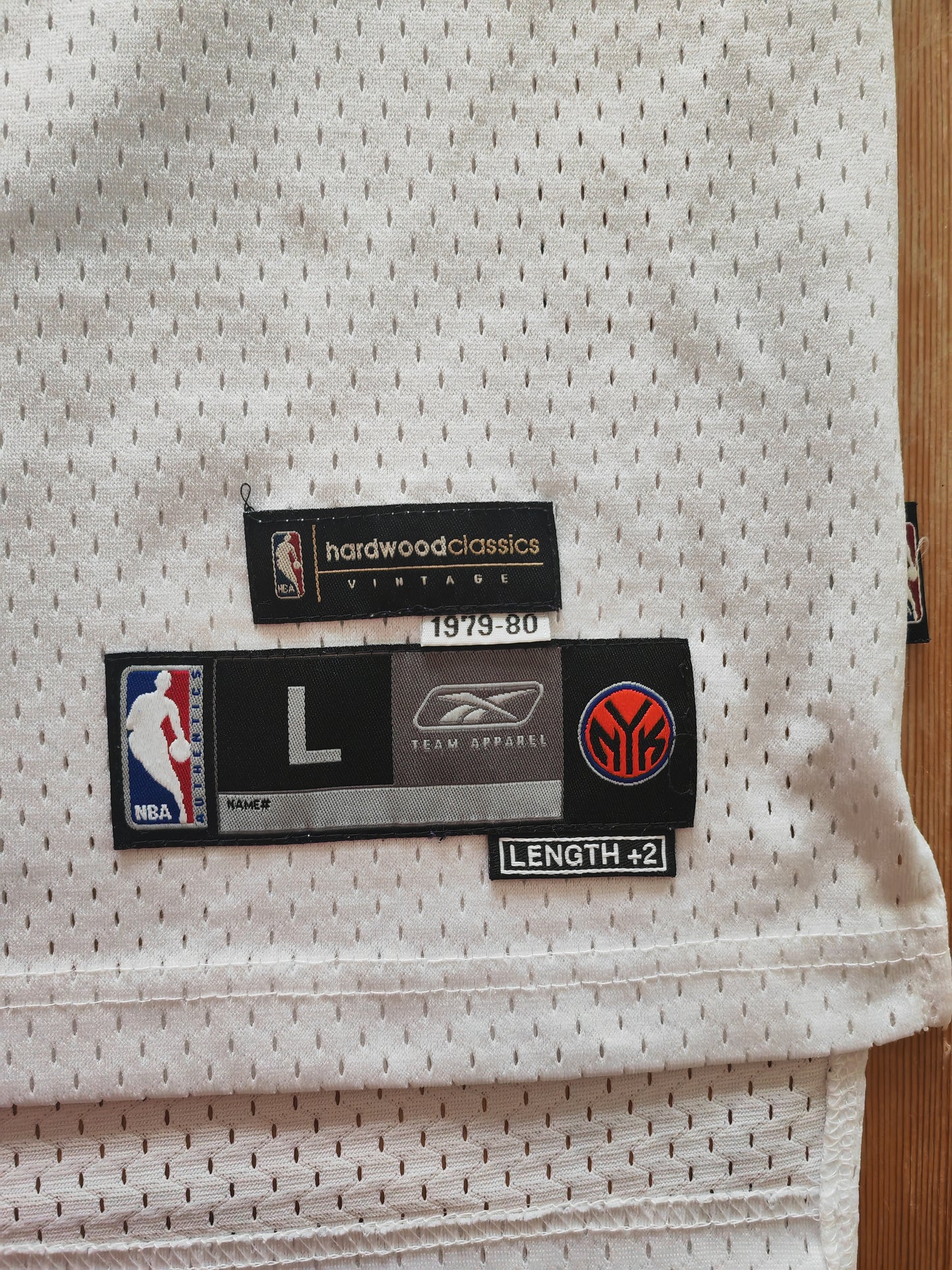 Reebok Hardwood Classics New York Knicks Jersey, #3 Marbury, White, Size YL