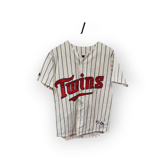Youth Majestic Minnesota Twins MLB Jersey, White, Size YM