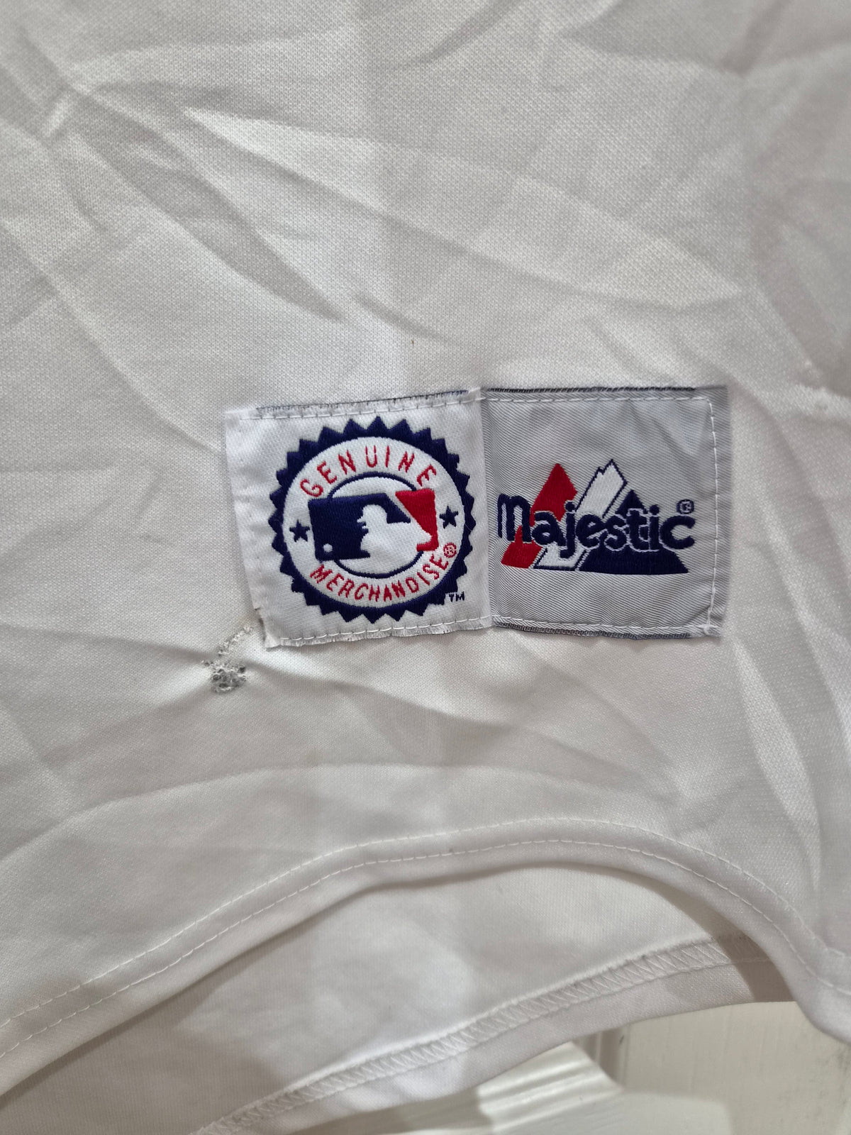 Majestic Cleveland Indians/Guardians MLB Jersey, #13 Vizquel, White, Size XL
