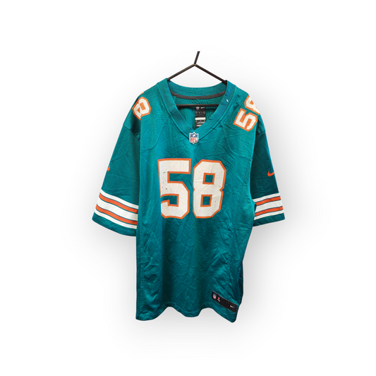 Nike Miami Dolphins NFL Jersey, #58 Patterson, Green, Size XXL