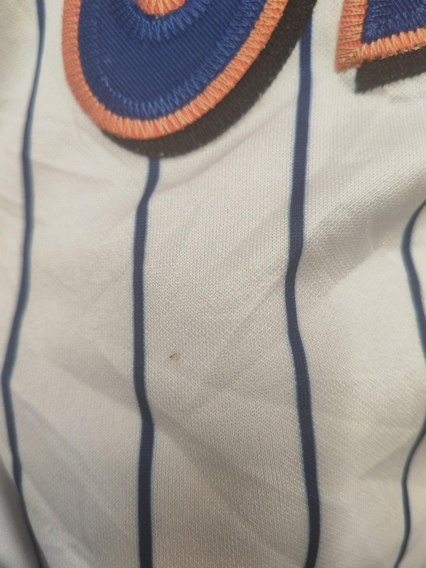 Majestic New York Mets MLB Baseball Jersey, #57 Santana, White/Blue, Size XL/XXL