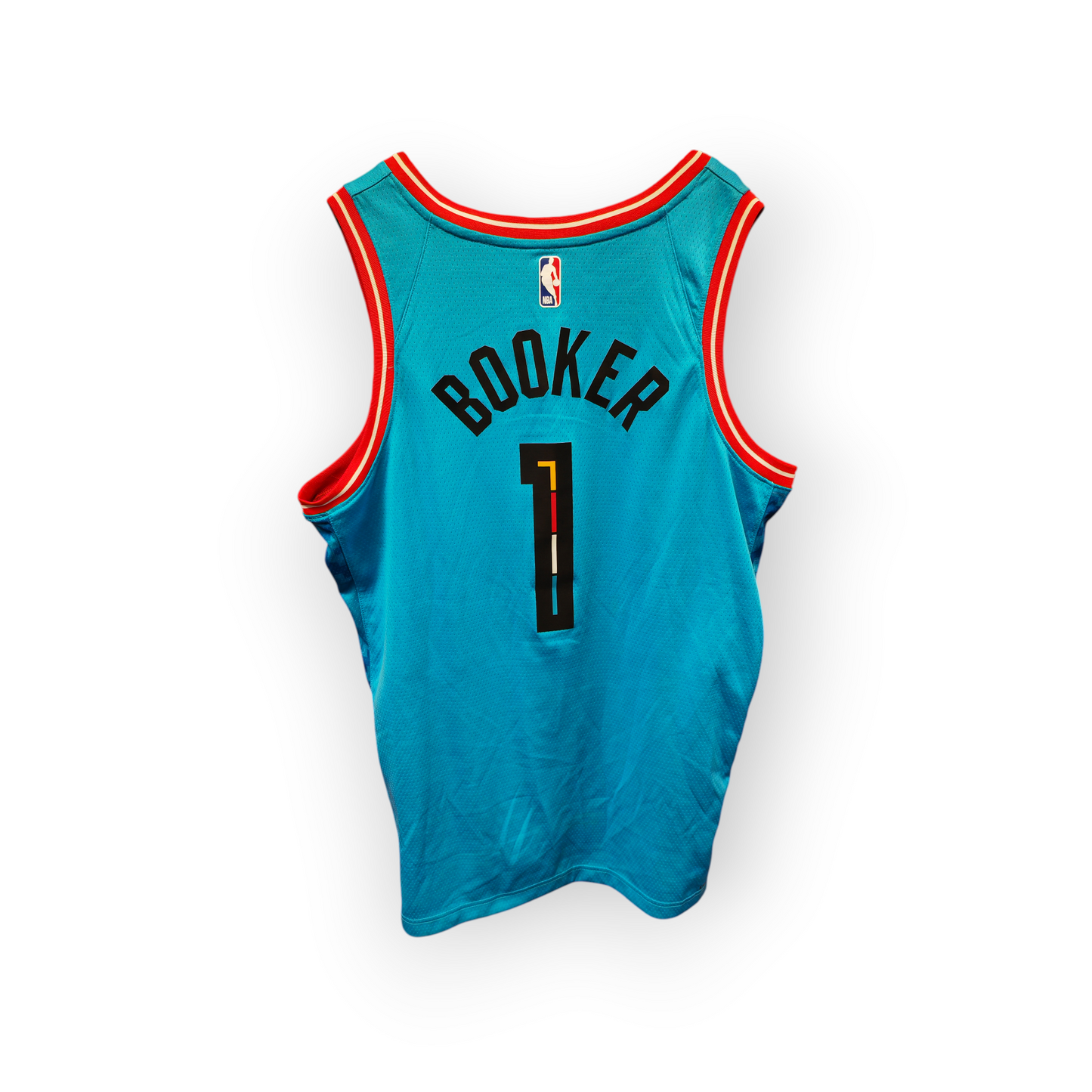 Nike Phoenix Suns NBA City Edition Jersey, #1 Booker, Blue, Size Large