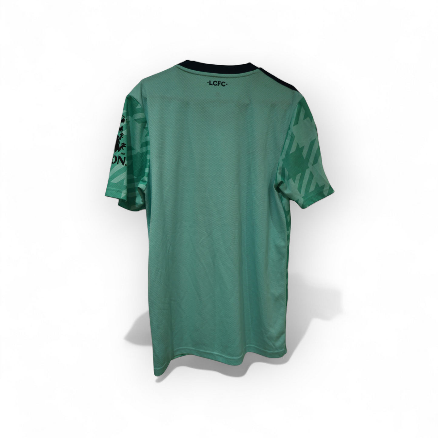 Adidas Leicester City FC 2021/22 Away Shirt With Europa League Patch, Green, Small