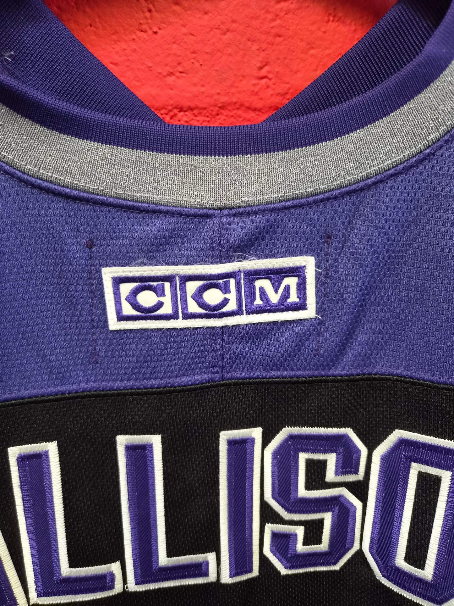 CCM Los Angeles Kings NHL Jersey, #41 Allison, Black/Purple, Size XL
