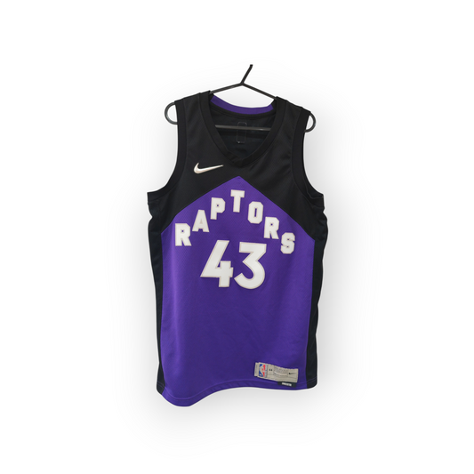 Nike Toronto Raptors NBA Earned Edition, #43 Siakam, Purple/Black, Size Medium