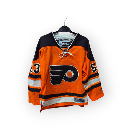 Youth Reebok Philadelphia Flyers NHL Jersey, #53 Gostisbehere, Orange, Size YS/M
