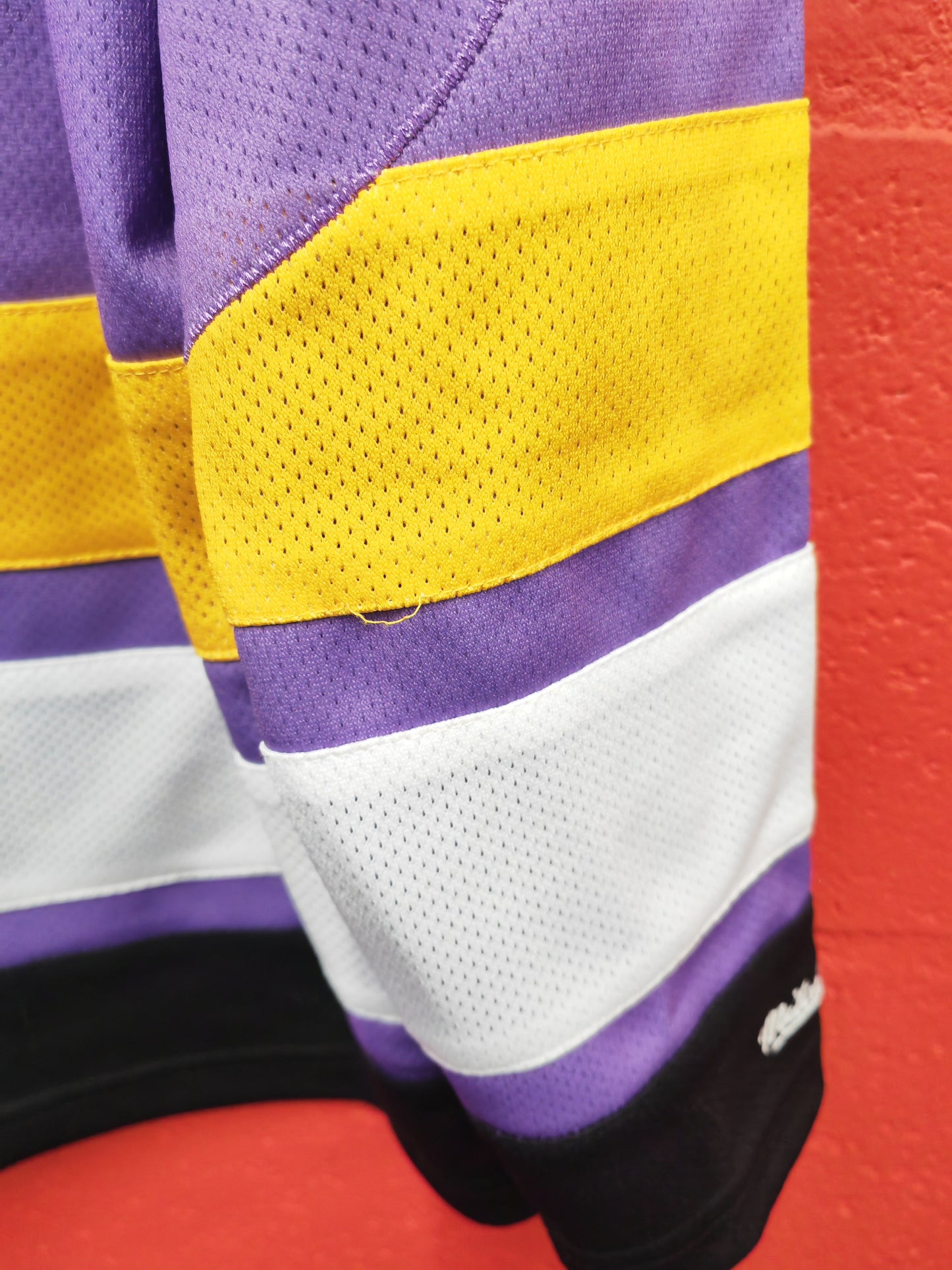 Mitchell & Ness Los Angeles Lakers Hockey Style Jersey, Size Medium