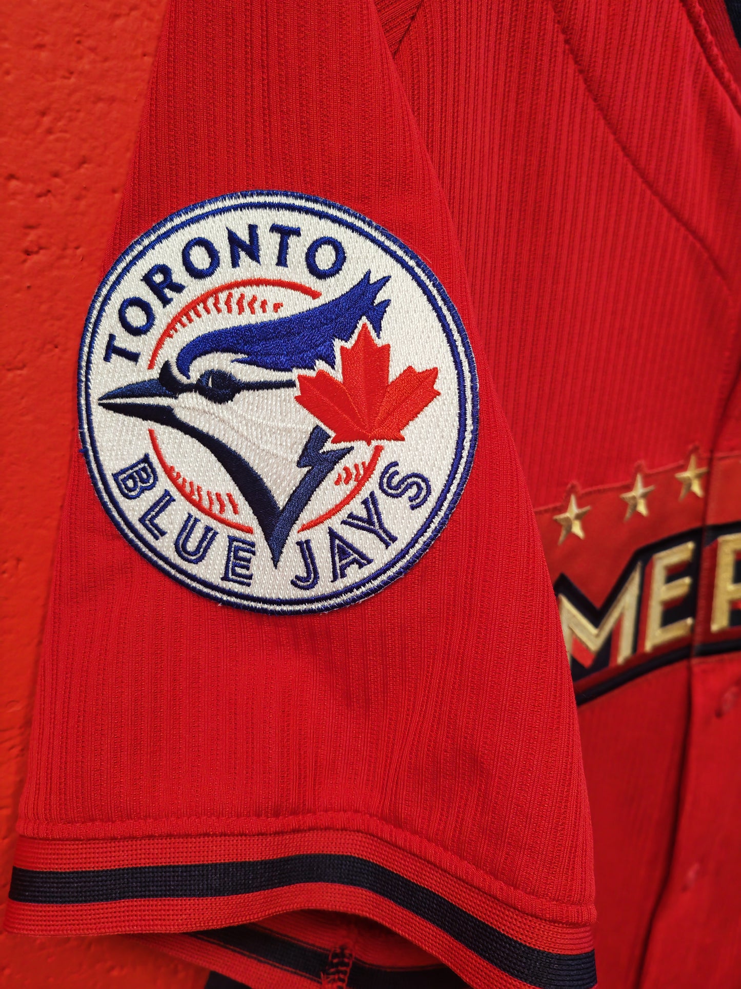 Majestic 2014 MLB All Star Game Jersey, #19 Bautista, Red, Size 40 S/M