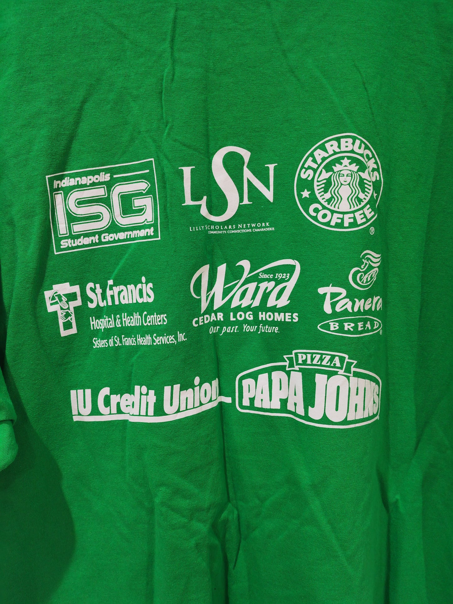 Fruit Of The Loom University Of Indianapolis T Shirt, Green, Size XL