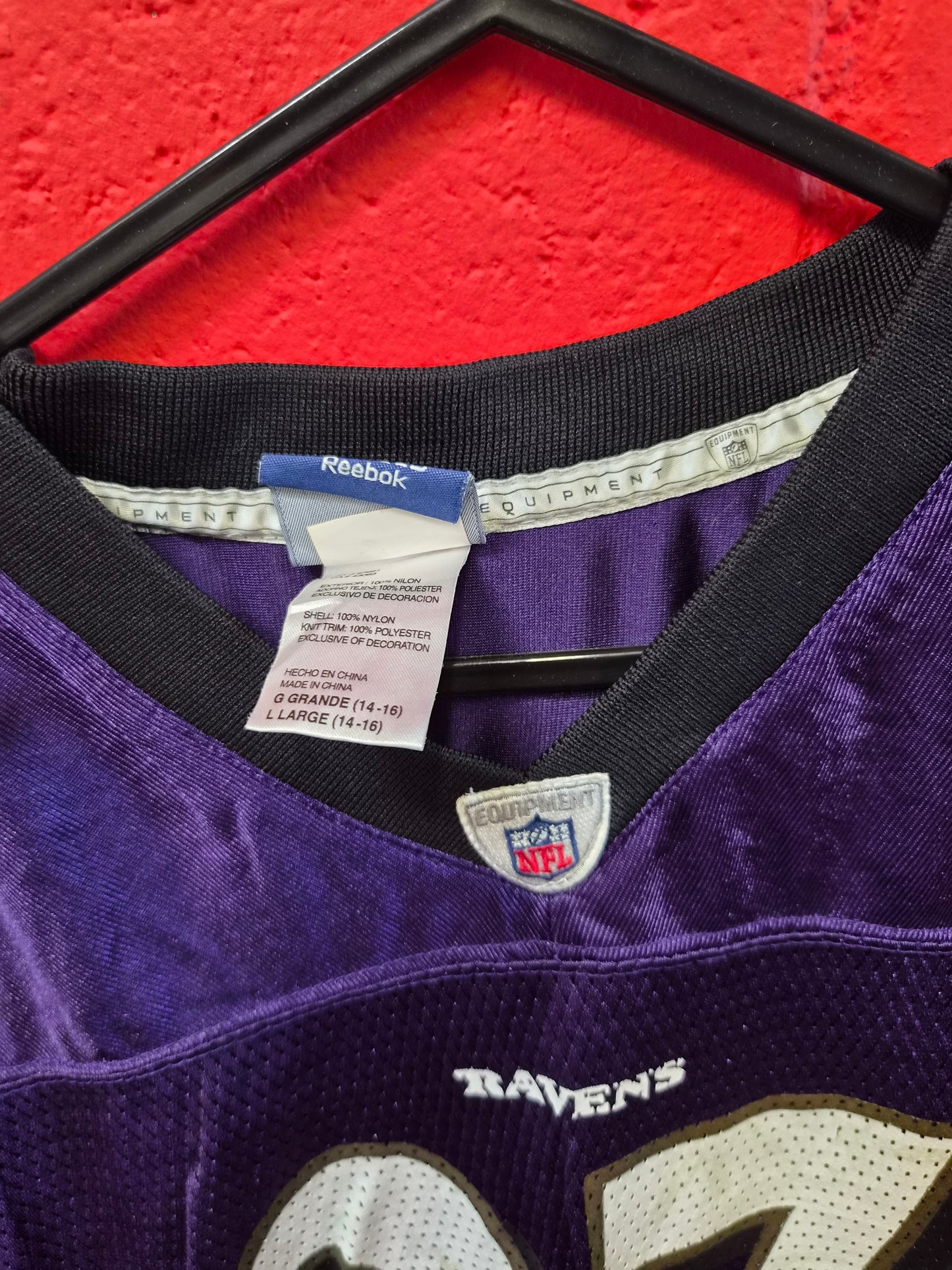 Youth Reebok Baltimore Ravens NFL Jersey, #27 Rice, Purple, Size YL