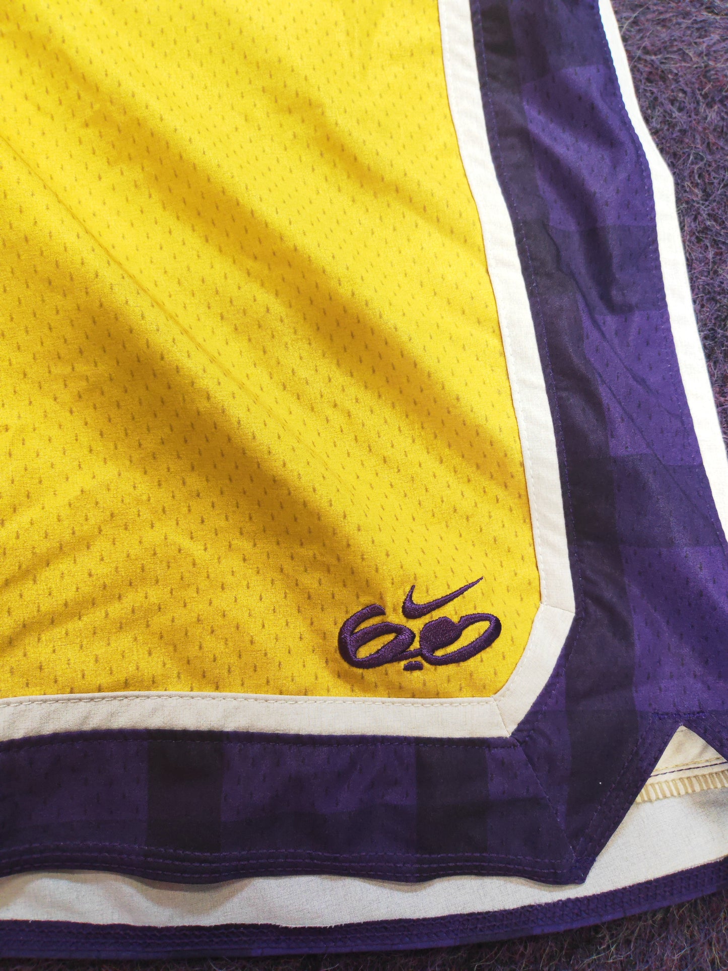Nike 6.0 Skateboarding/Swimming Shorts, Yellow/Purple, Size Medium