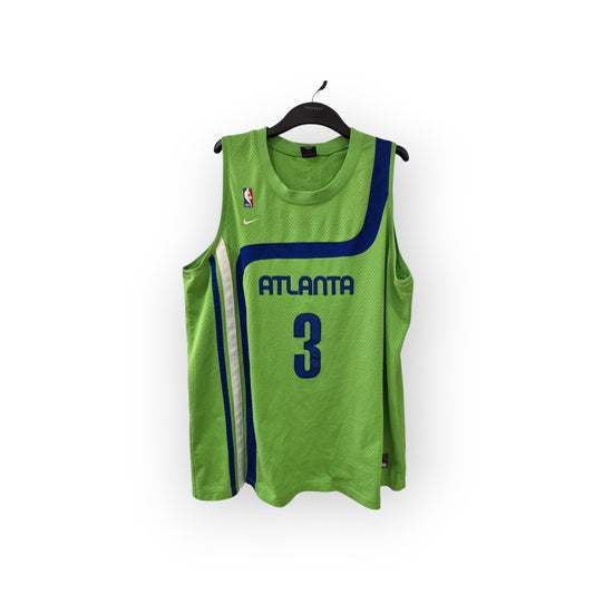 Nike Atlanta Hawks NBA Jersey, #3 Shareef, Green, Size XXL+2 Length