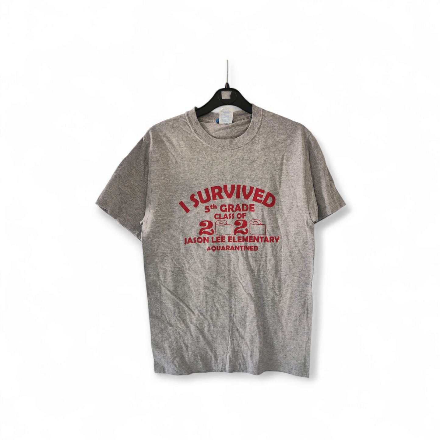 Port & Company Jason Lee Elementary Short Sleeve T Shirt, Grey, Size Small