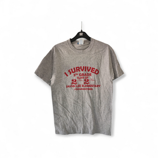 Port & Company Jason Lee Elementary Short Sleeve T Shirt, Grey, Size Small