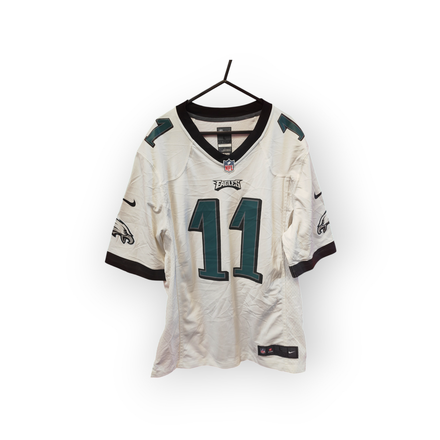 Nike Philadelphia Eagles NFL Jersey, #11 Wentz, White, Size Large