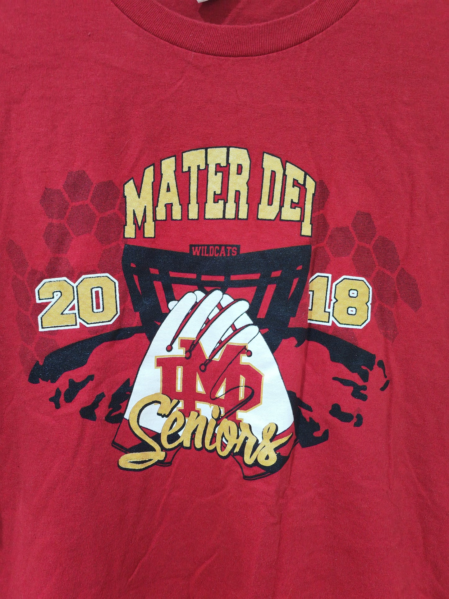Port & Company Mater Dei Wildcats 2018 Seniors T Shirt, Red, Size Medium