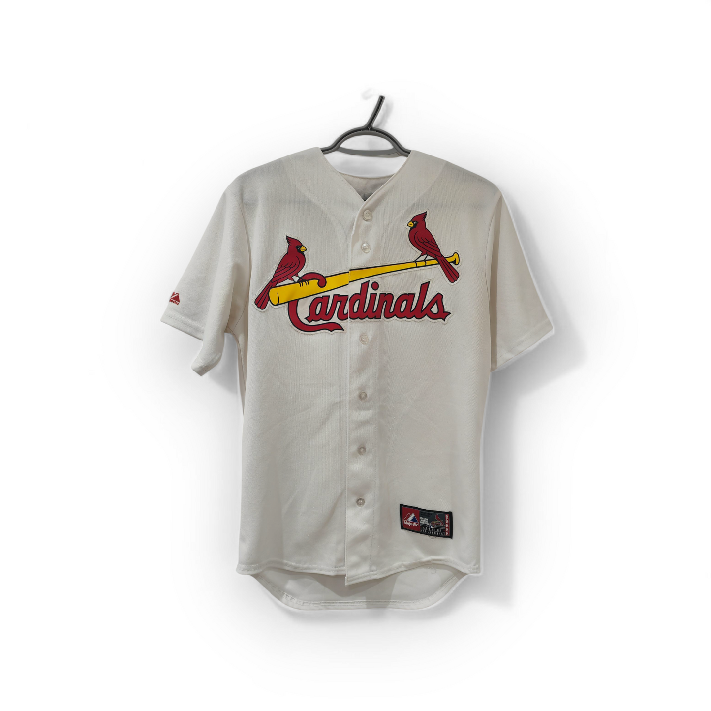 Majestic St Louis Cardinal's MLB Baseball Jersey, White, Size Small