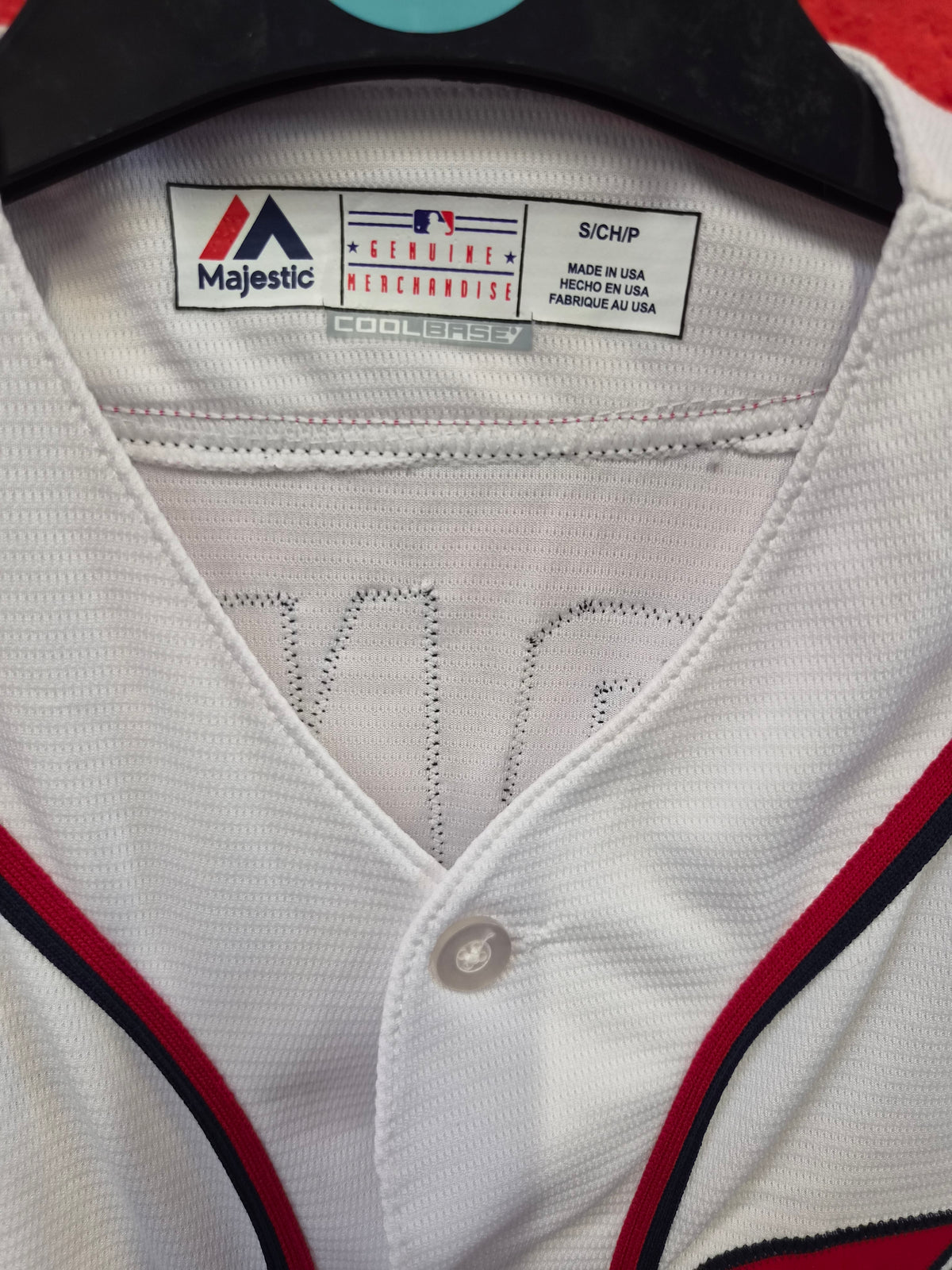 Majestic Washington Nationals MLB Baseball Jersey, #7 Turner, White, Size Small