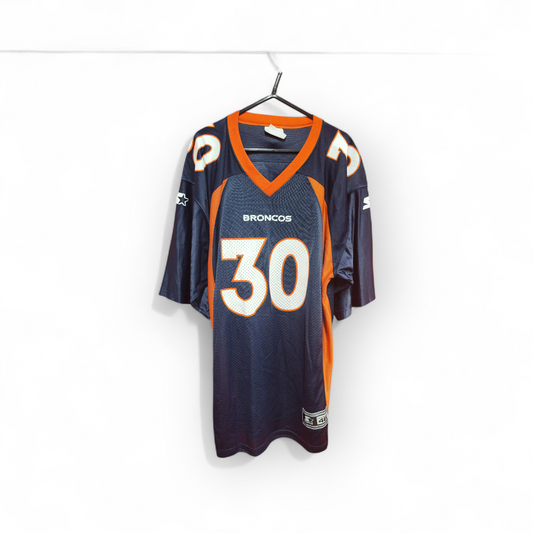 Starter Denver Broncos NFL Jersey, #30 Davis, Navy/Orange, Size Medium