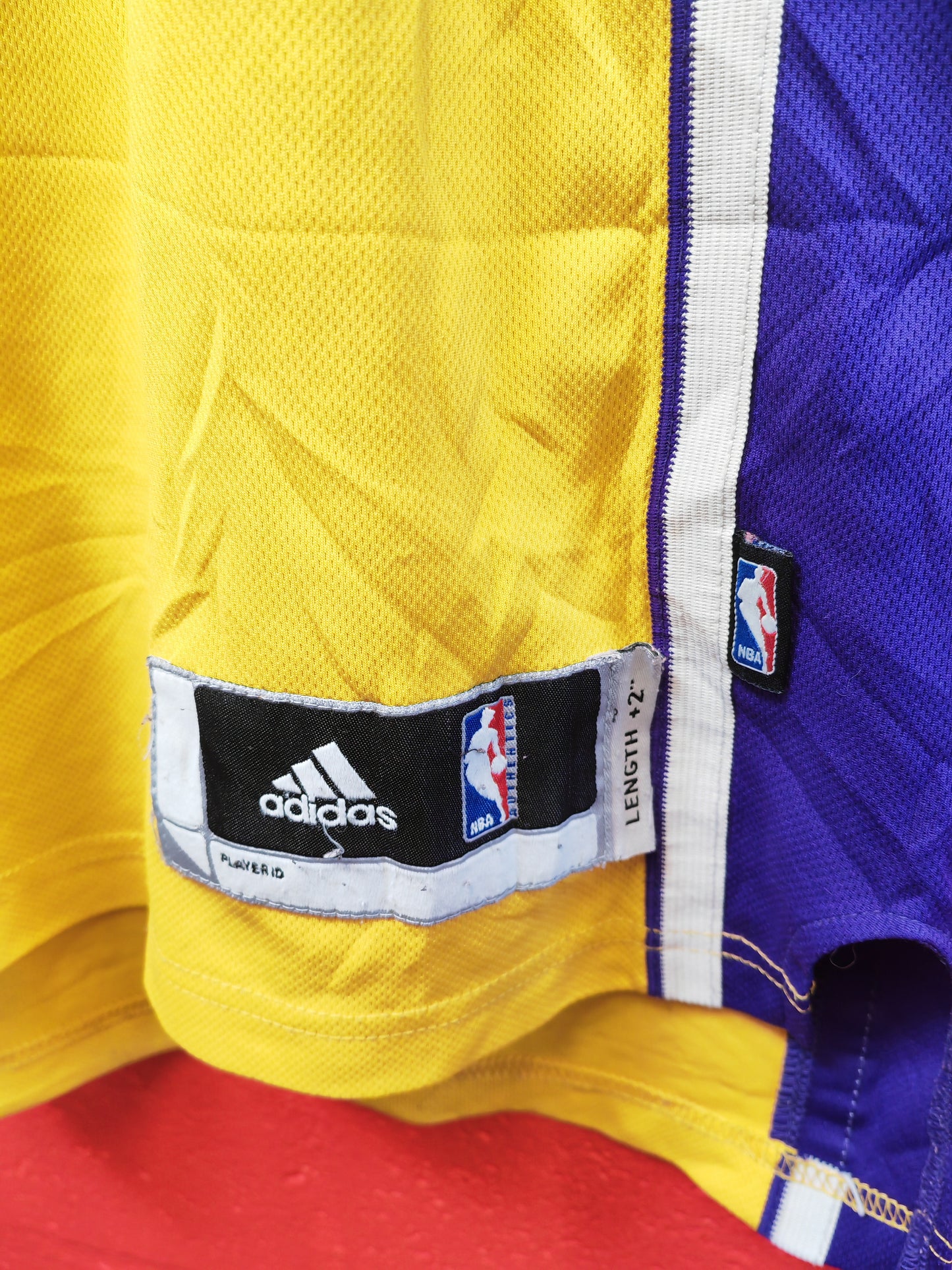 Adidas Los Angeles Lakers NBA Jersey, #12 Howard, Yellow, Size Medium+2 Length