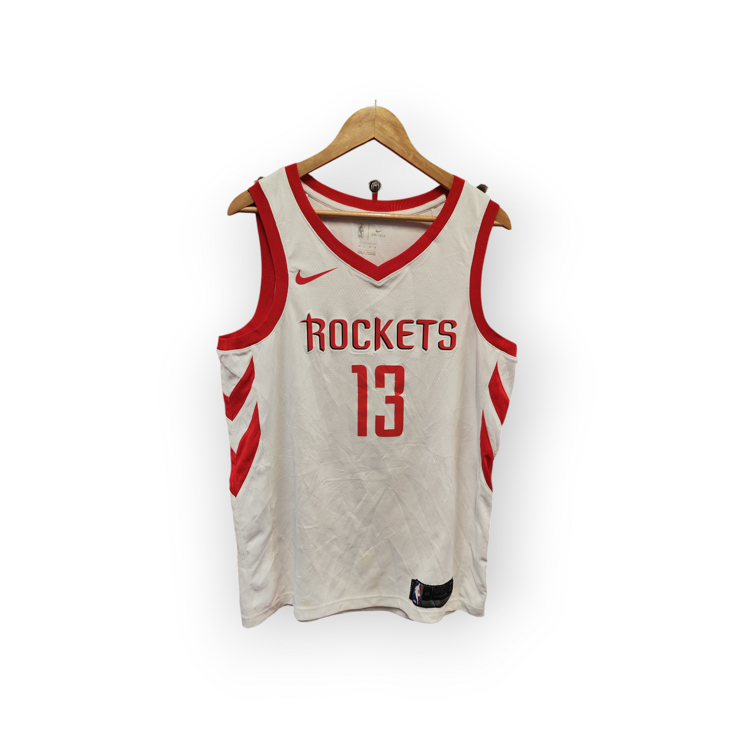 Nike Houston Rockets NBA Jersey, #13 Harden, White, Size Large