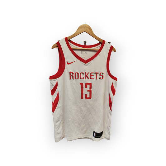 Nike Houston Rockets NBA Jersey, #13 Harden, White, Size Large