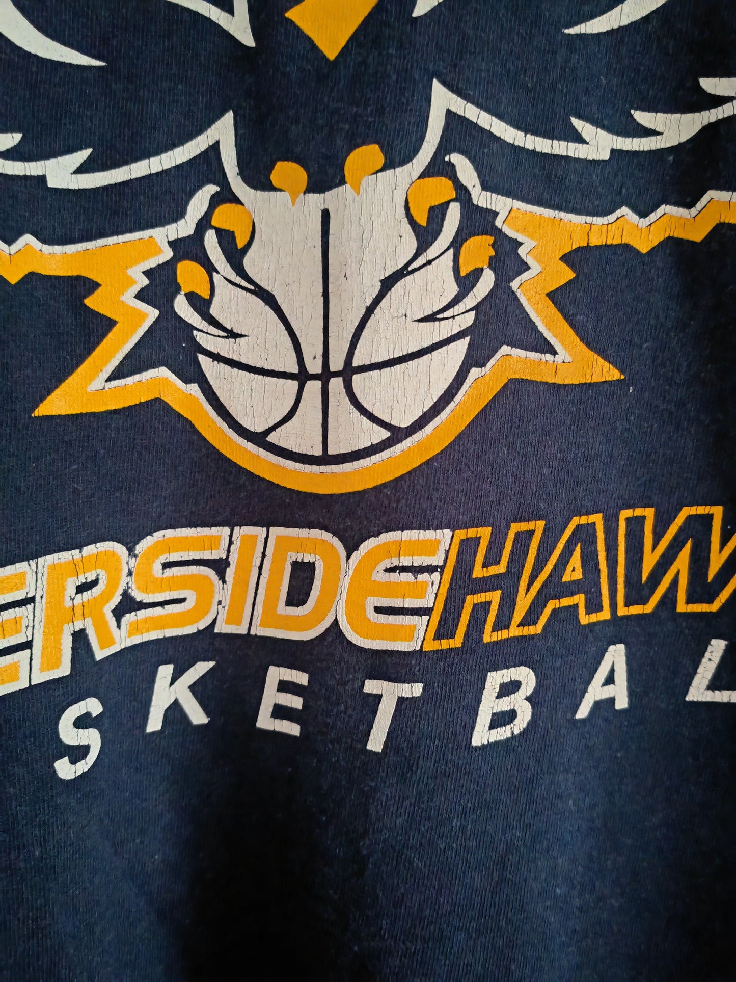 Unbranded (No Label) Riverside Hawks Basketball T Shirt, Navy, Size Small