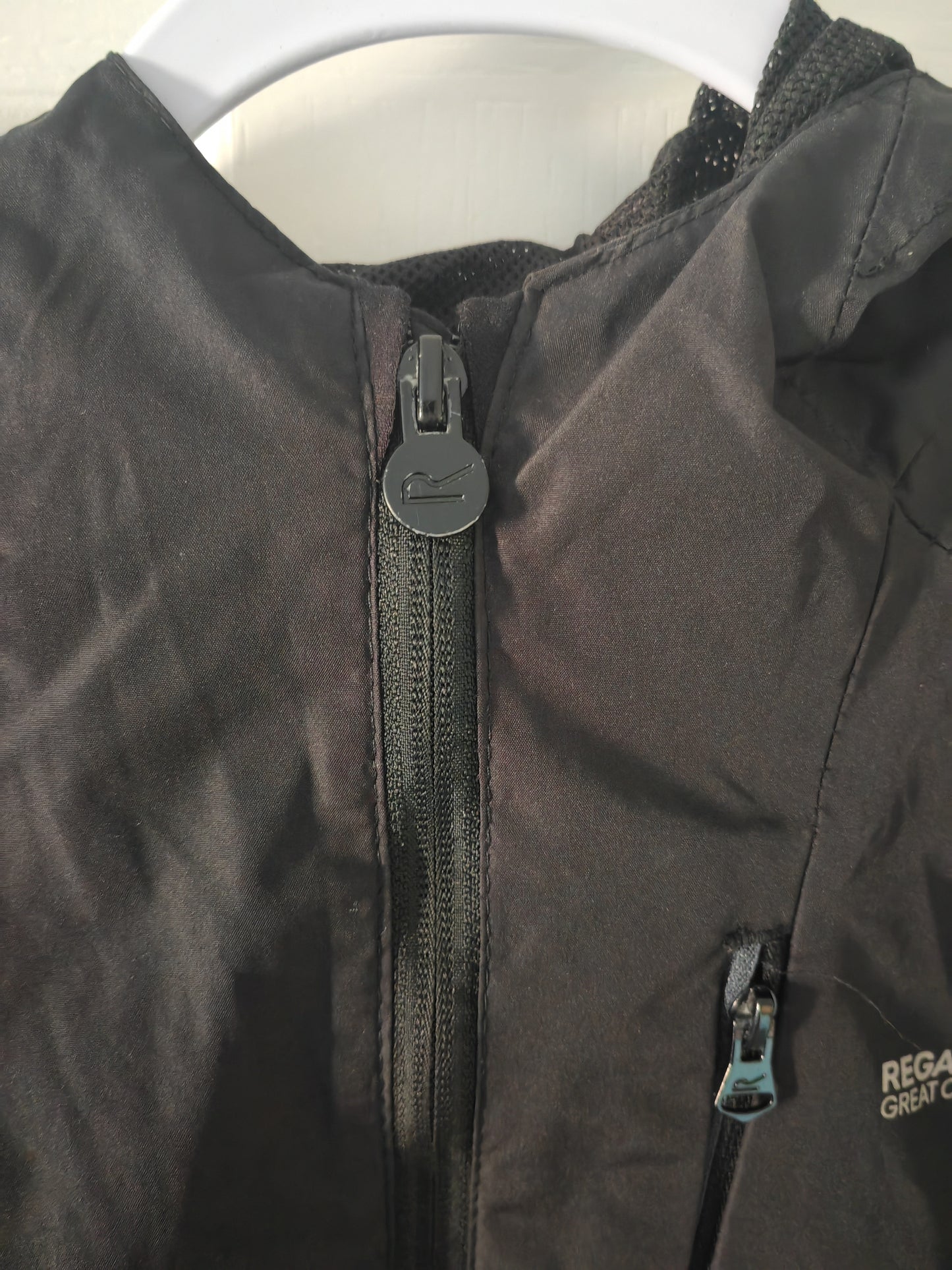 Youth Regatta Outdoors full Zip Hooded Water Resistant Coat, Black, Size 9-10Y