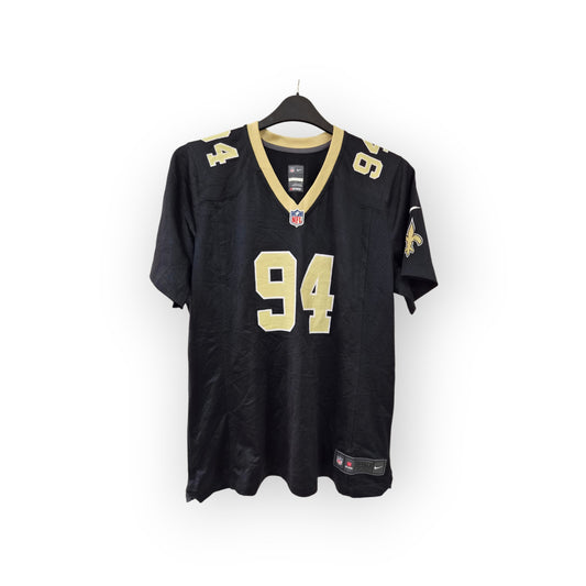 Women's Nike New Orleans Saints NFL Jersey, #94 Jordan, Black, Size XL