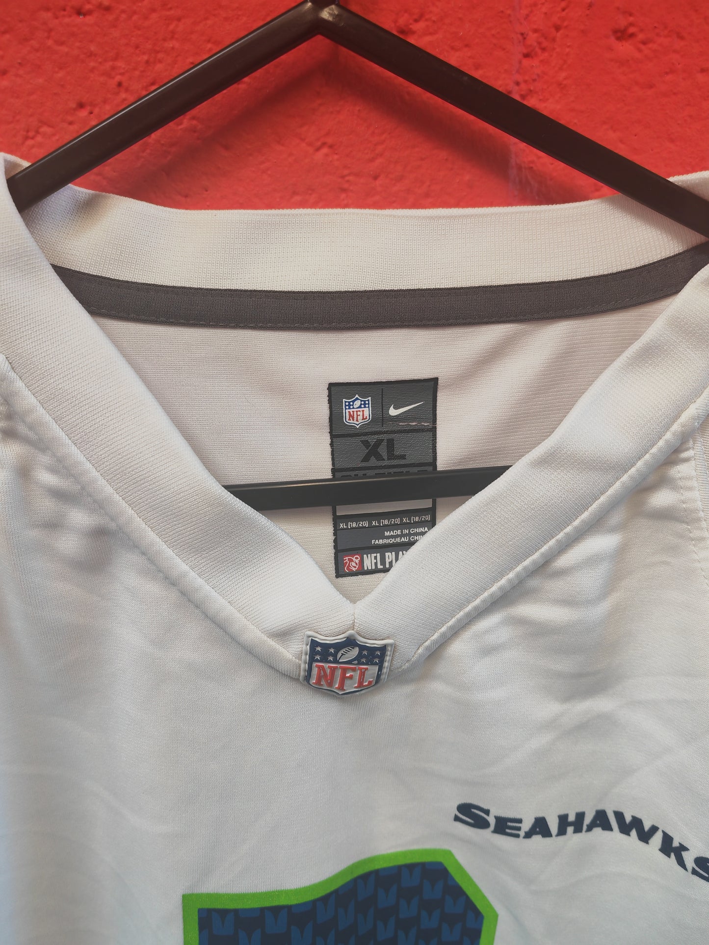Youth Nike Seattle Seahawks NFL Jersey, #3 Wilson, White, Size YXL