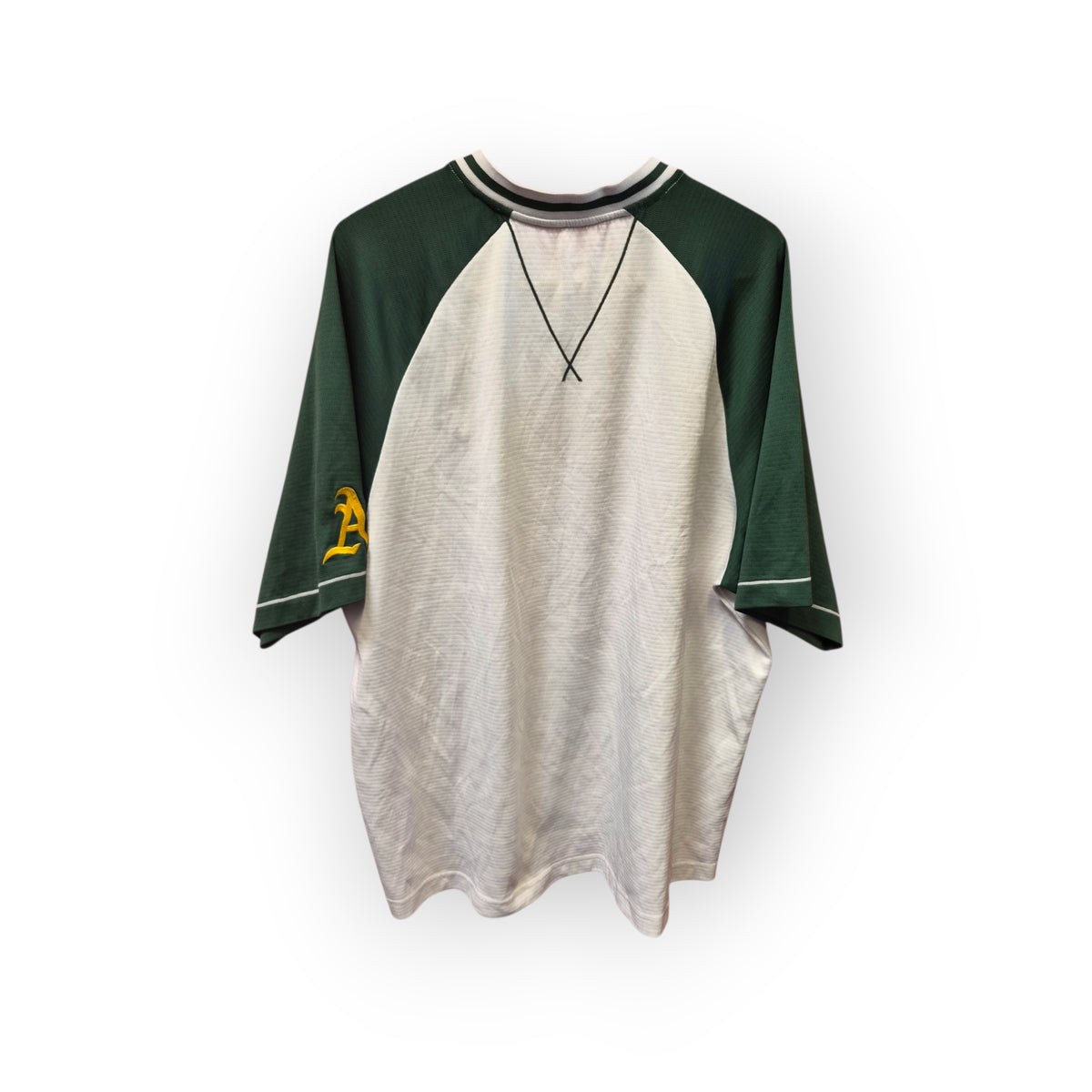 Majestic Oakland Athletics MLB Short Sleeve T Shirt, White/green, Size XL