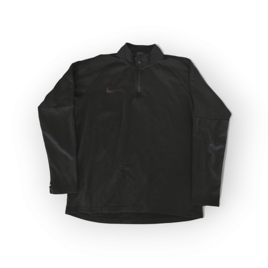 Nike Dri-Fit Quarter Zip Sweatshirt, Black, Size Medium
