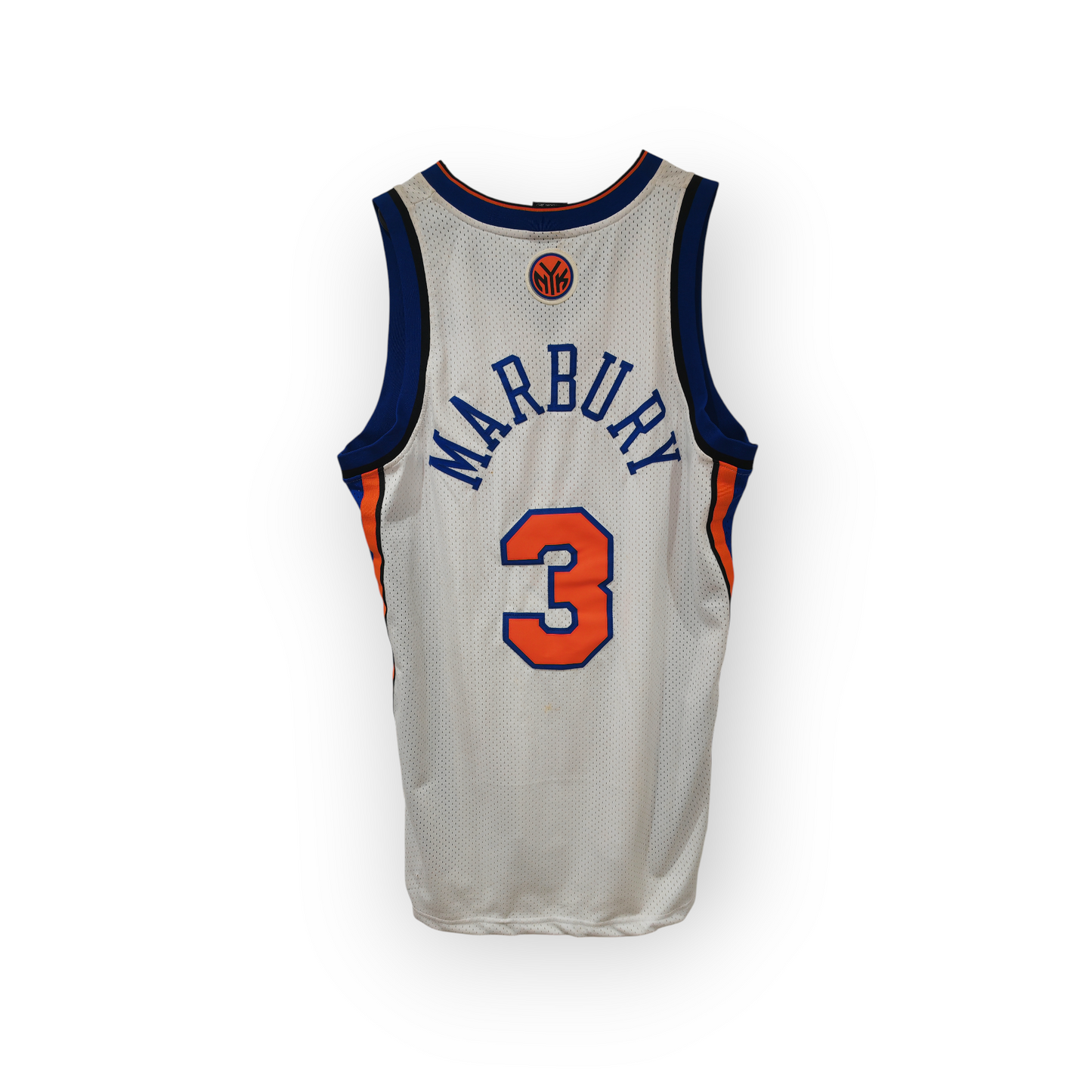 Reebok New York Knicks NBA Jersey, #3 Marbury, White, Size Large +2 Length
