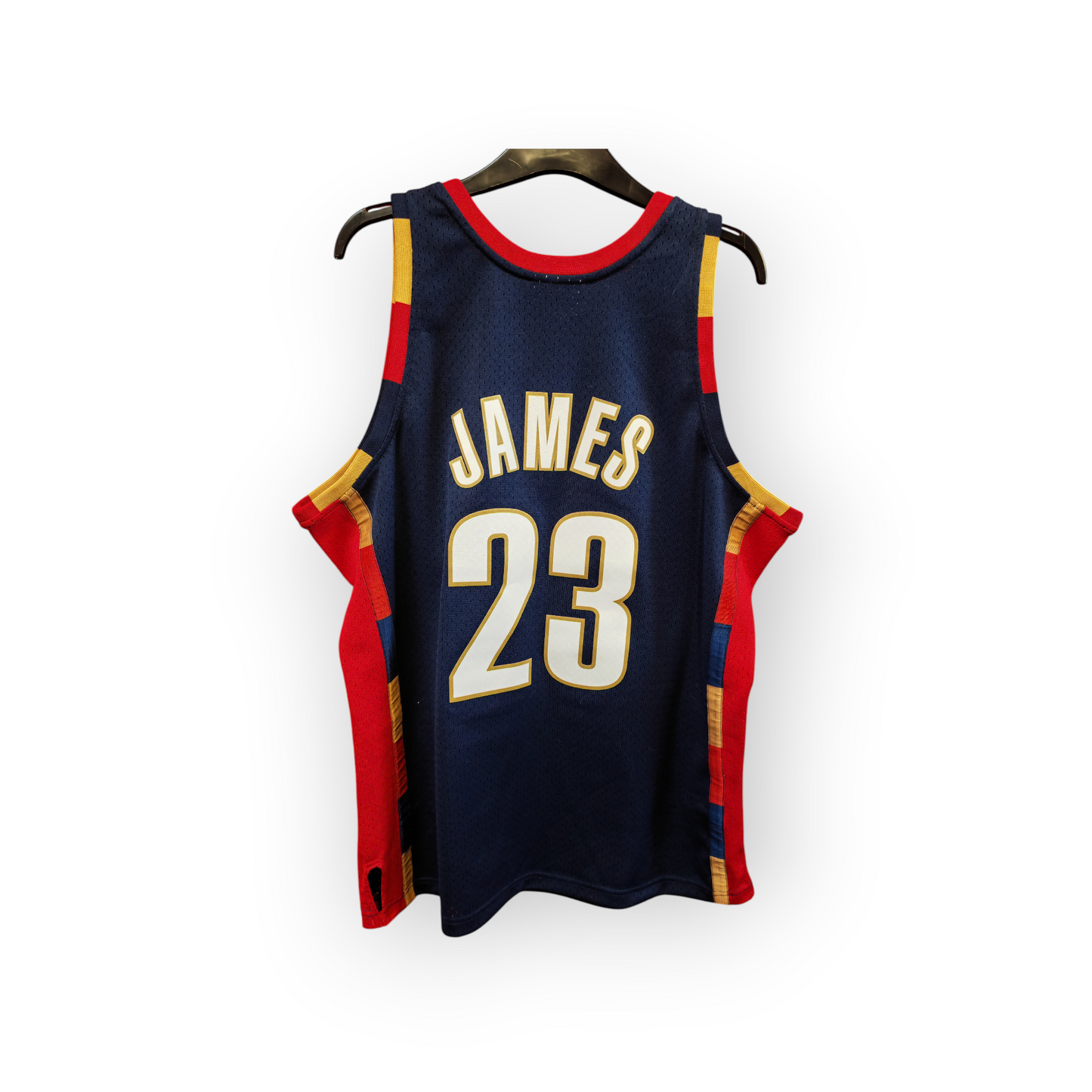 Mitchell & Ness Cleveland Cavaliers 2008-09 Jersey, #23 James, Navy Blue, Size Large