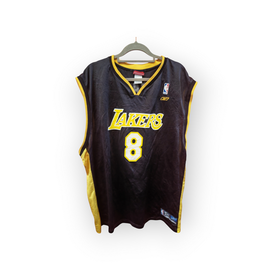 Reebok Los Angeles Lakers NBA Jersey, #8 Bryant, Black, Size 3XL