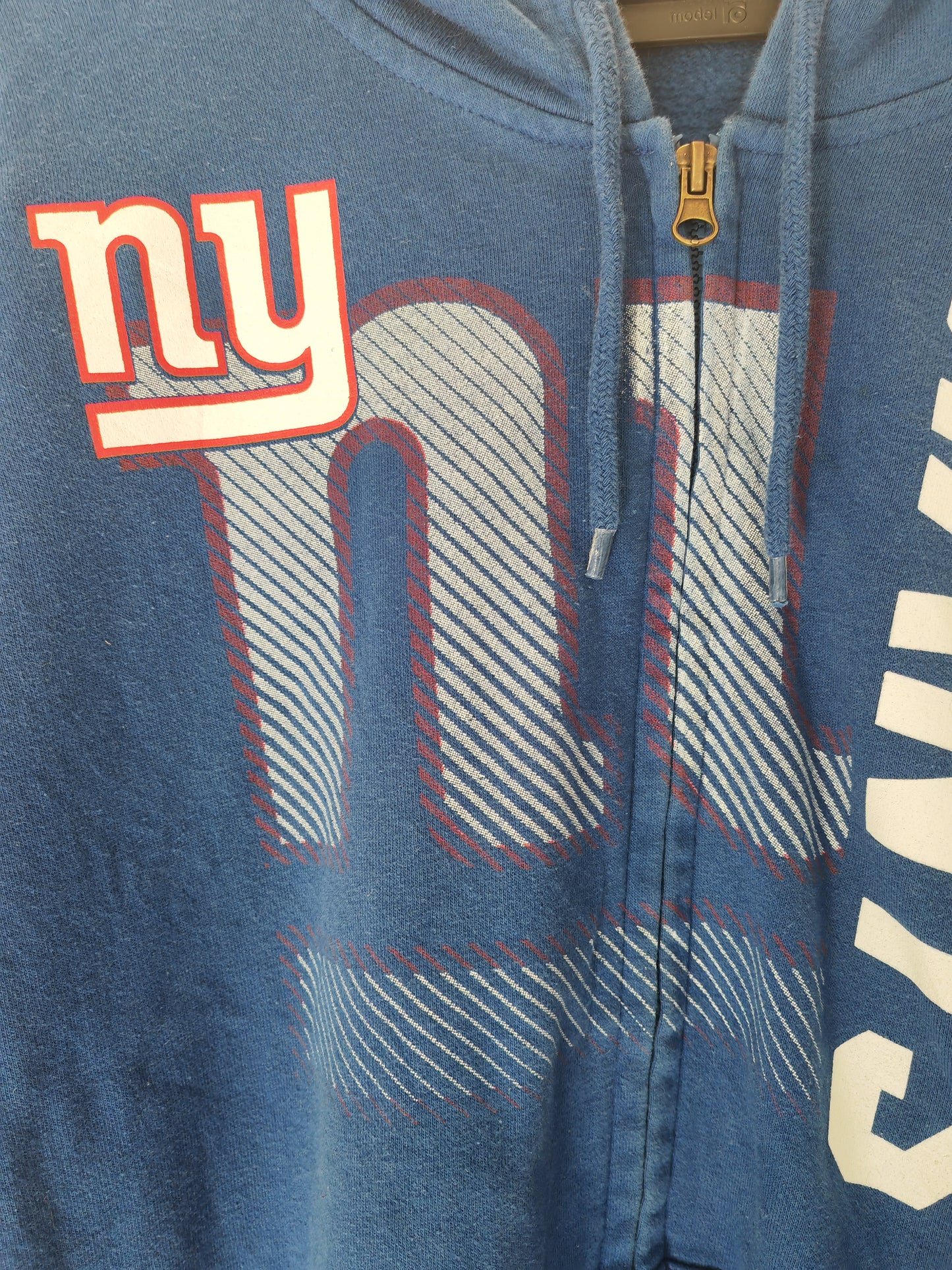 NFL Apparel New York Giants Full Zip Hoodie, Blue, Size XL