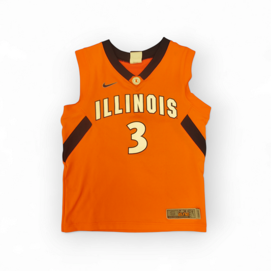 Youth Nike Illinois Fighting Illini NCAA Basketball Jersey, #3, Orange, Size YS