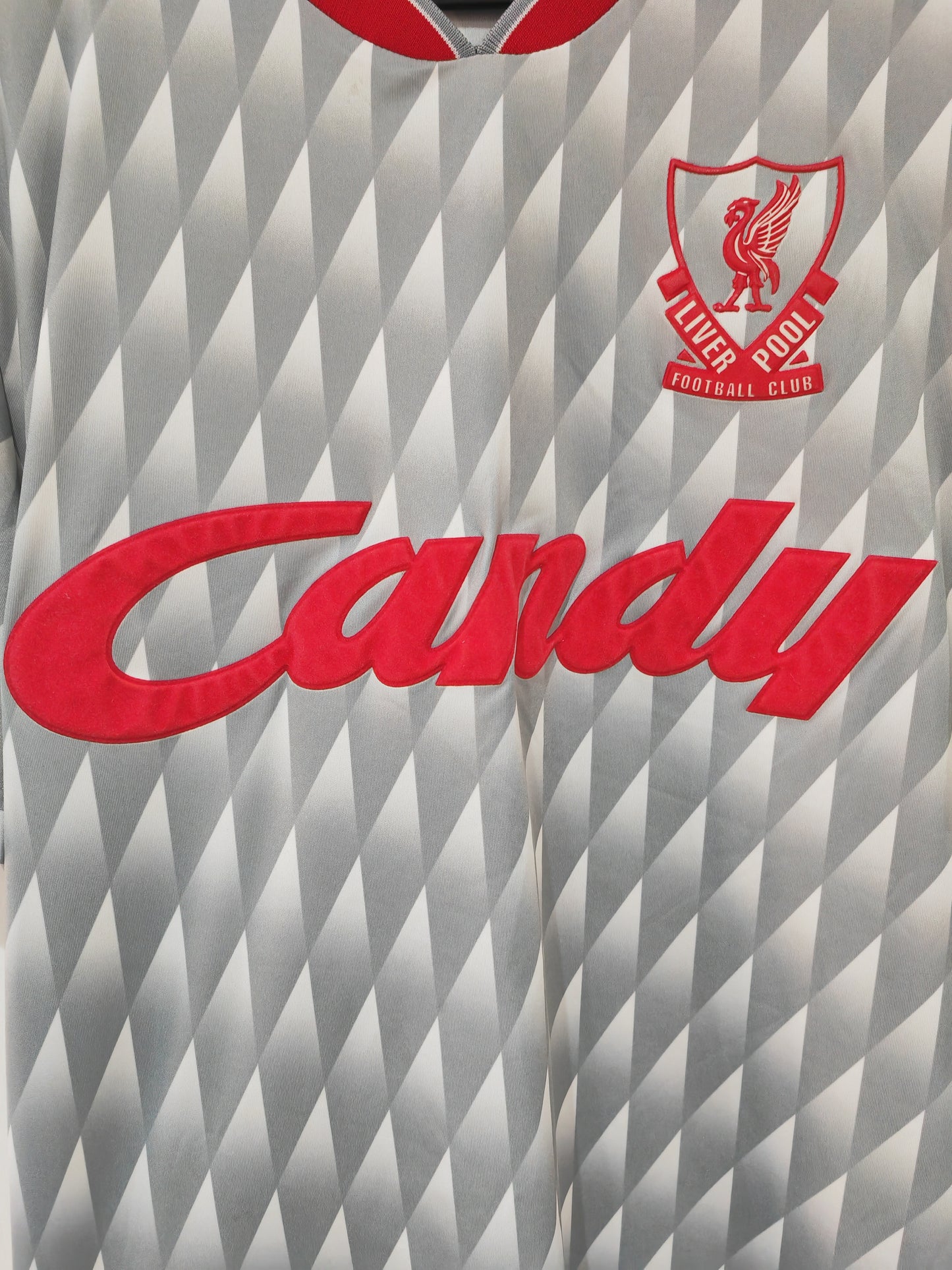 L.F.C Liverpool Short Sleeve Official Remake Away Shirt, Grey, Size Large