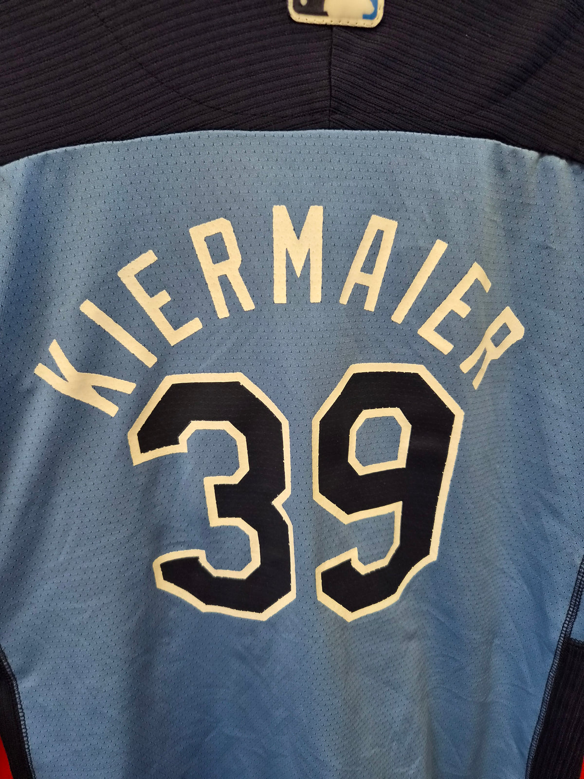 Youth Majestic Tampa Bay Rays MLB Jersey #39 Kiermaier, Blue, Size YL