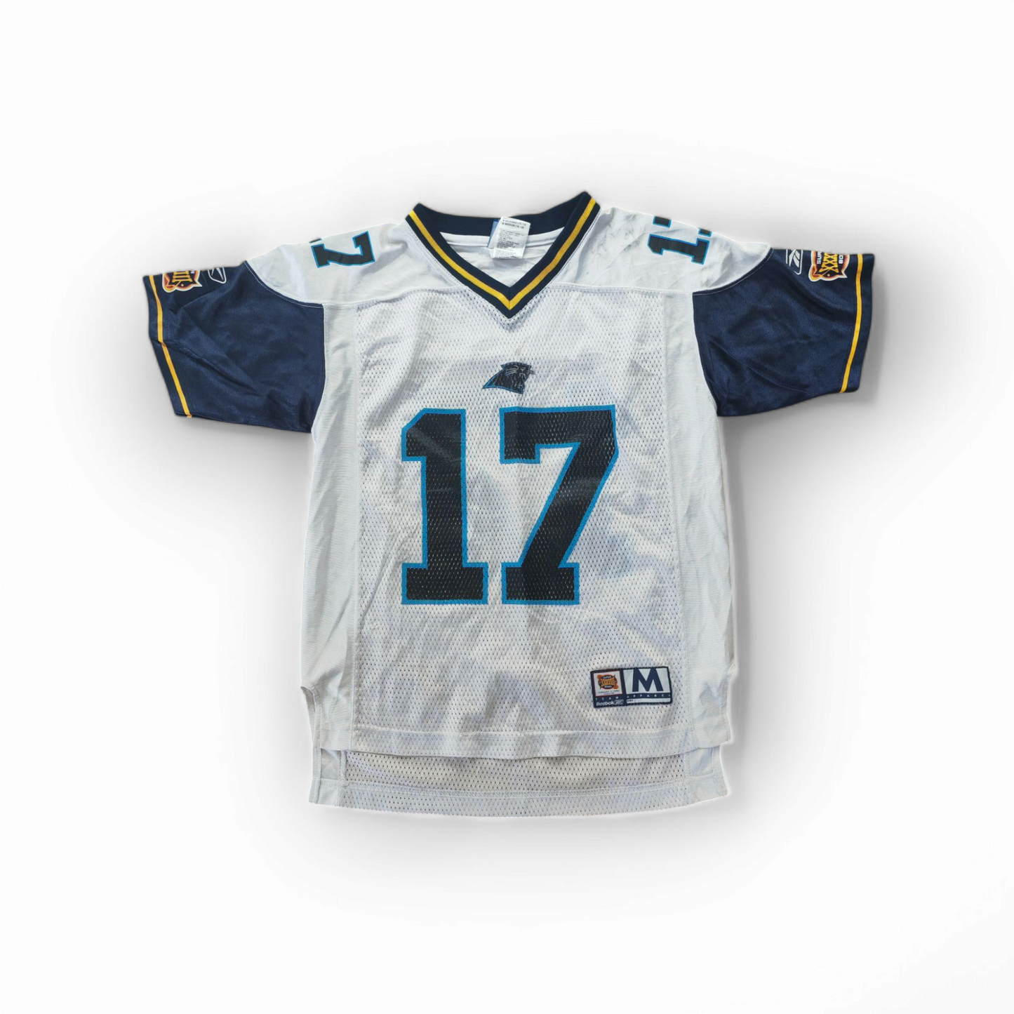 Youth Reebok Carolina Panthers NFL Super Bowl Jersey, #17 Delhomme, Auto,Size YM