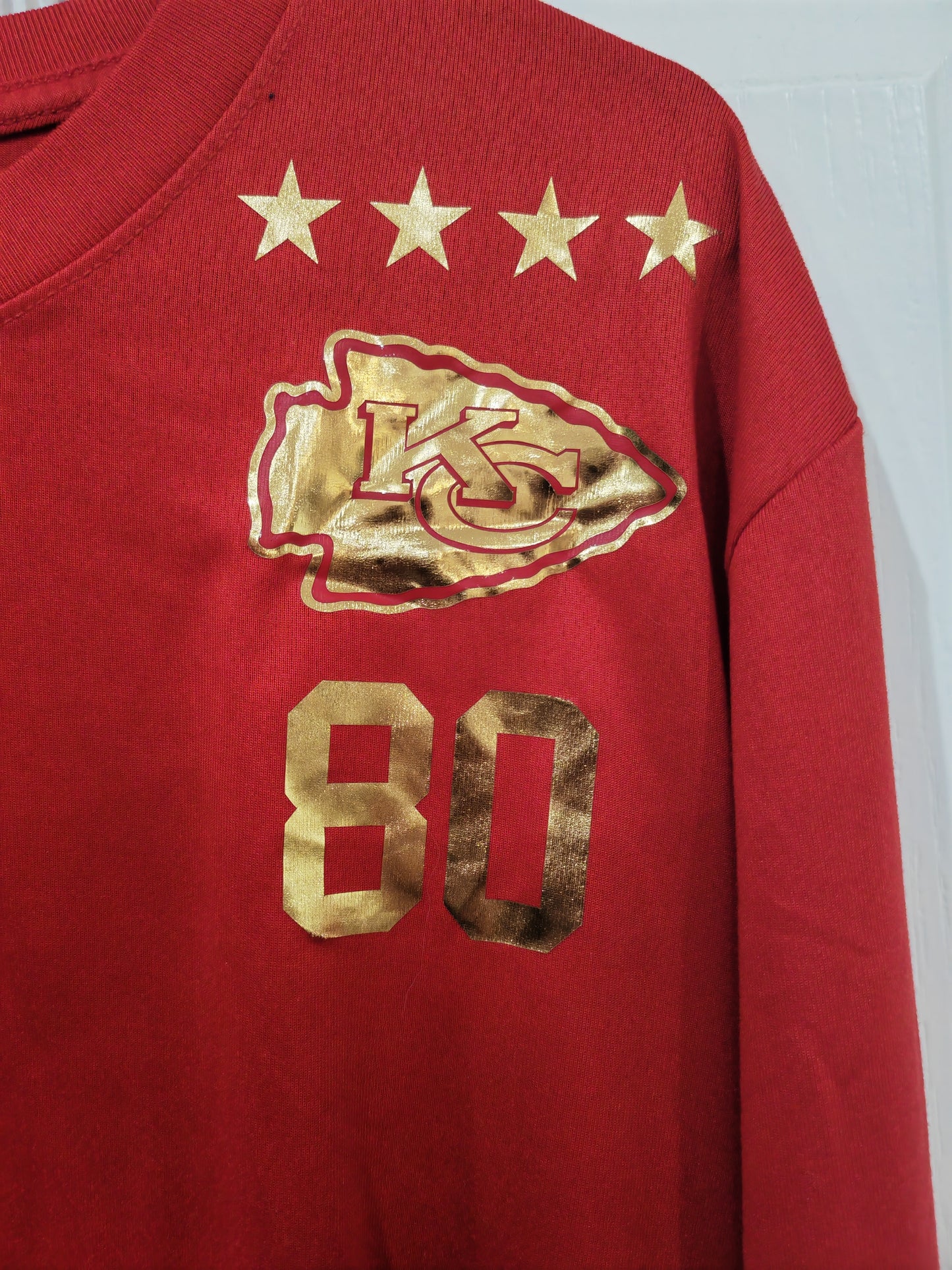 Nike Kansas City Chiefs Montrel Washington #80 Player Issue/Worn T Shirt, Large