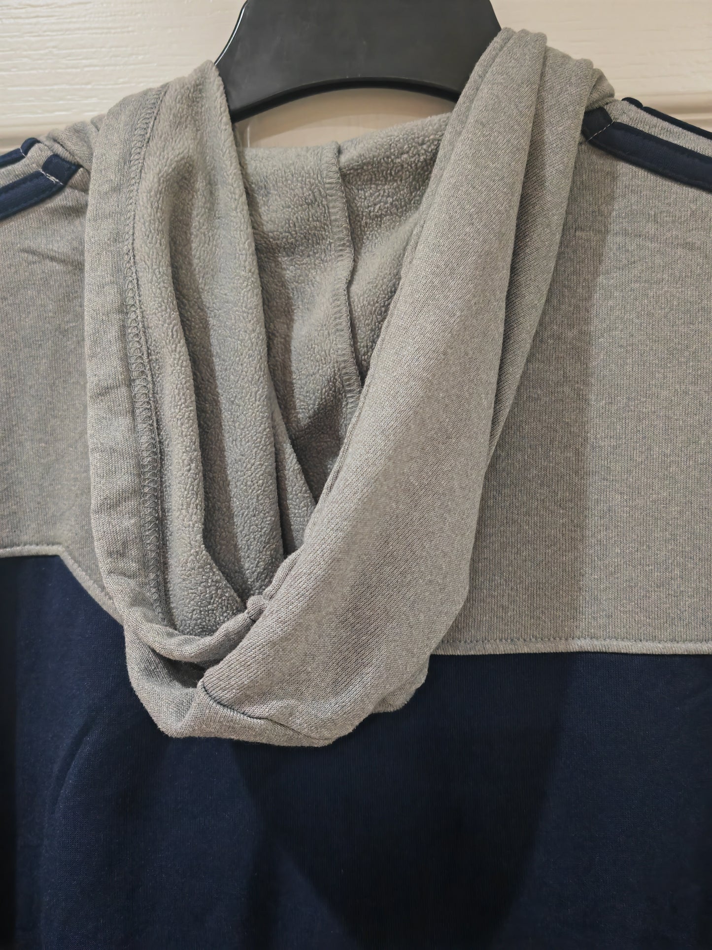 Adidas Indiana Pacers NBA Full Zip Hoodie, Navy/Grey, Size Medium