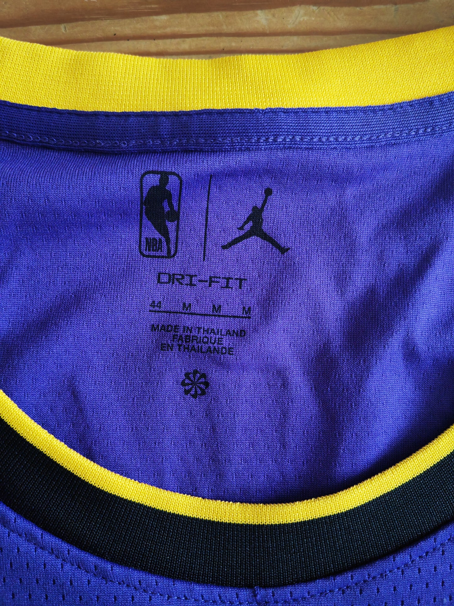 Jordan Los Angeles Lakers Statement Edition NBA Jersey, #6 James, Purple, Size Medium