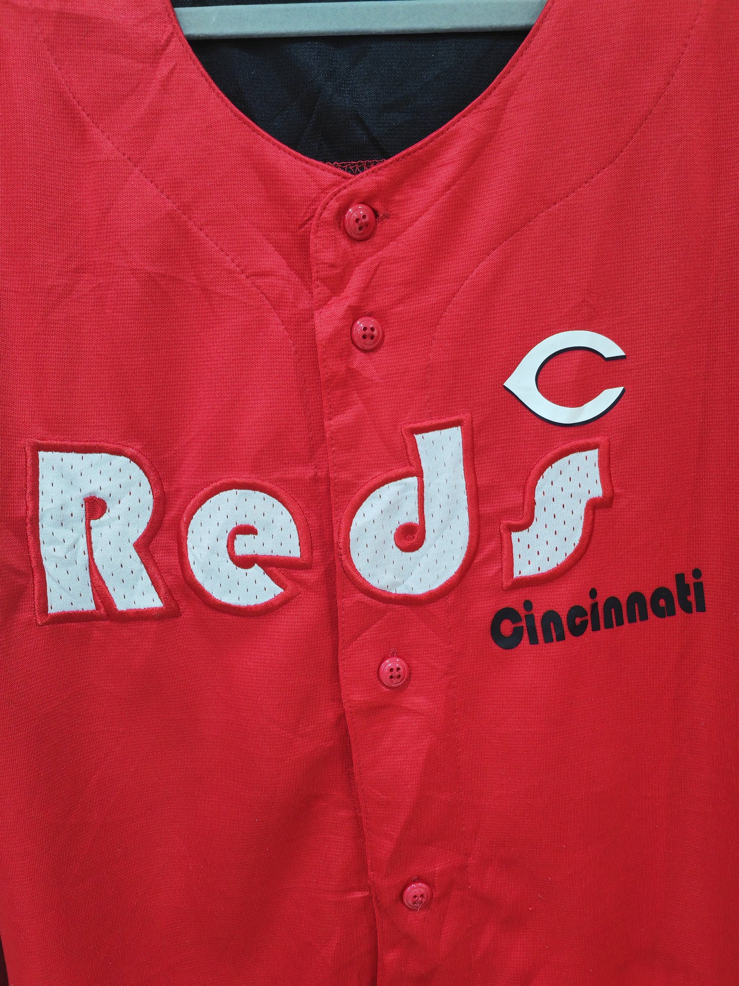 MLB True Fan Cincinnati Red Baseball Jersey, Red, Size XXL