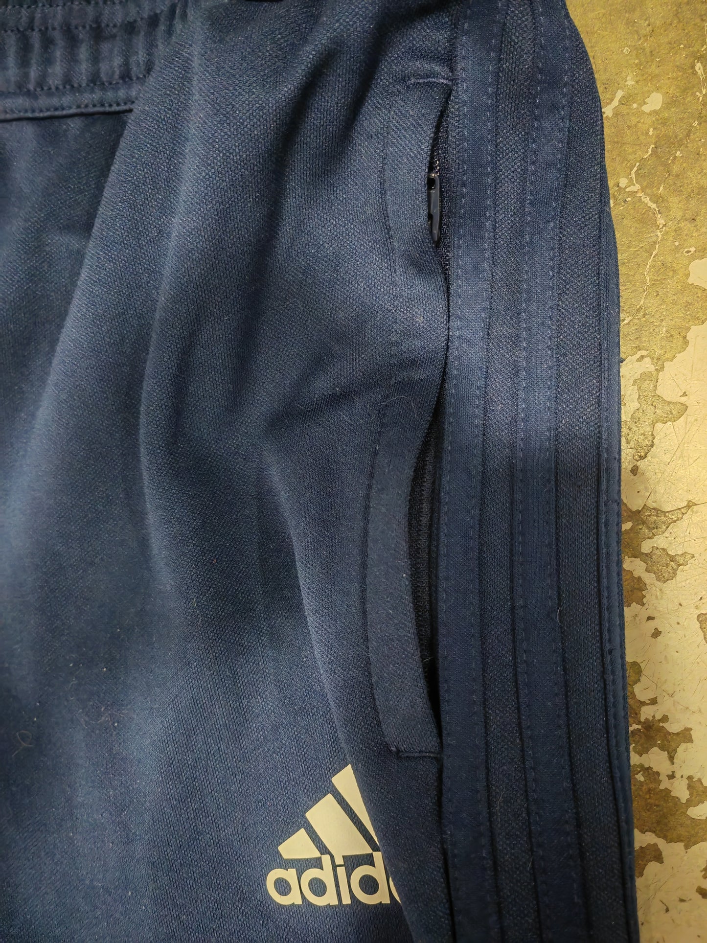 Youth Adidas Leicester City FC Tracksuit Bottoms, Navy Blue, Size 13-14 Years