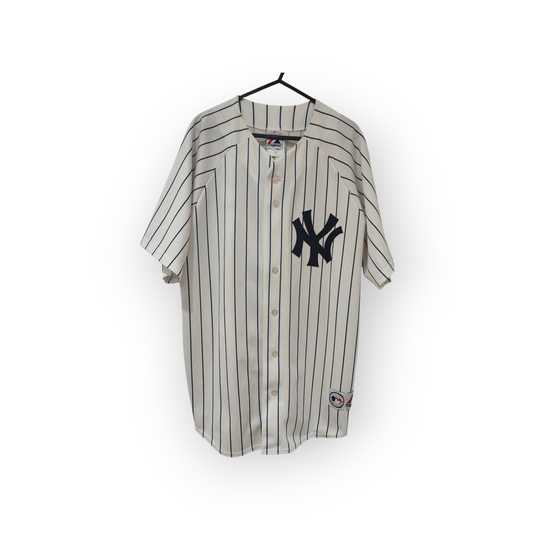 Majestic New York Yankees MLB Baseball Jersey, #13 Rodriguez, White, Size Large