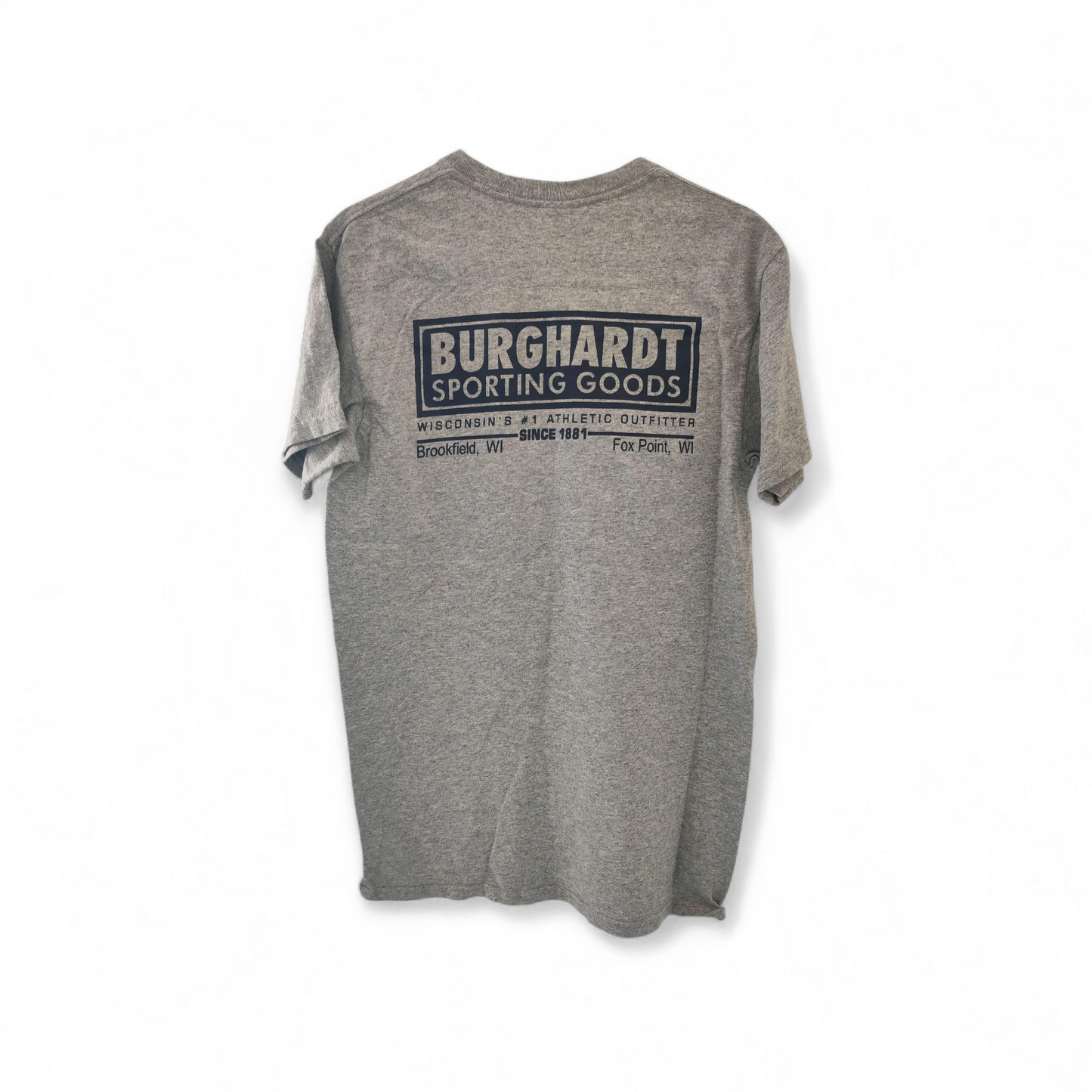 Delta Pro Weight Burghardt Sporting Goods Short Sleeve T Shirt, Grey, Size Small